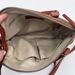 American Leather Co. Carrie Mini Dome Crossbody Bag in Tapestry Brown Suede Boho Photo 4