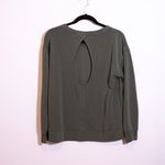 Calia By Carrie Underwood Open Back Crew Neck Long Sleeve Pullover Sweater Green Photo 2