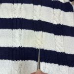 Christian Dior Vintage white w/blue Breton stripes, anchors, sweater Sz L unisex Photo 15