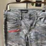Etienne Marcel Zippered Camouflage Jeans $228 29 Green Photo 2