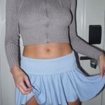 frankie's bikinis Blue Claude lightweight knit mini skirt Photo 2