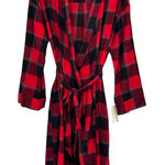 Stars Above Red & Black Plaid Flannel Robe Tie Closure Size XL / XXL NWT Photo 0