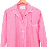 Turnbull & Asser Women's Striped Pink White Nightshirt Sleep Shirt Pajamas M Size M Photo 2