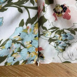 Lucy Paris New‎  Gathered Crop Top Floral Blouse Sleeves Ruffle size L Coquette Photo 1