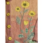 Vintage 90's Storybook Knits Sunflower Cardigan Sweater Size Medium‎ Orange Photo 3
