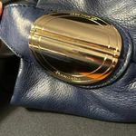 B Makowsky B. Makowsky Giamma Navy Suede & Leather Shoulder Bag Photo 2