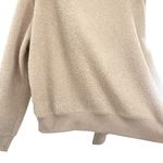 Topshop Teddy Fleece Pullover Quarter Zip Sweatshirt Photo 7