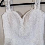 The Wedding Bell White Lace Sweetheart Neckline Mini Dress Womens XS Bridal Photo 6