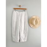 Madewell | NWT Pull-On Barrel Pants in 100% Linen in Salt | Sz S Photo 2
