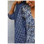 Pilcro Anthropologie Quilted Denim Kimono Jacket Paint Splatter Size XS Photo 2