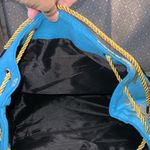 Blue and Gold Turtle Print Backpack Novelty Jewel Bahamas with front pockets Photo 2