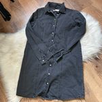 ASOS Gray Button Down Denim Dress Photo 1