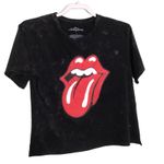 The Rolling Stones  Black Red Tongue Tie Dye Tshirt Size L Photo 1