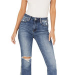 Vervet Womens High Rise Floral Panel Flare Jeans Medium sz 30 Boho Western Photo 0