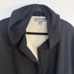 Eddie Bauer Women's Medium Black Sherpa Open Front. Hoodie Sweater Pockets Soft Photo 1