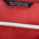 Bloomchic  burnt orange 18-20 plus slub cotton knee length vneck keyhole pockets Photo 3