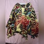 Chico's Vibrant Floral Fairy Hem Midi Skirt Photo 3