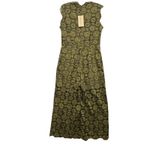 Biditirry Women's Floral Lace Jumpsuit Sleeveless‎ Olive Green Wide Leg Romper L Size L Photo 1