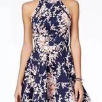 B Darlin B. Darlin for and glare blue with flower print mockneck dress size 11/12 Photo 0