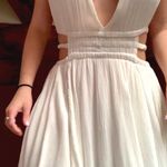 Boutique  White Plunging Cut-Out Dress Photo 0