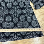 Black & White Catherine’s 3x  3/4 Sleeve Sheer Lined Blouse cottagecore Photo 12