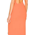 Solace London  Dress One Shoulder Slit Open Back Petch Maxi Dress Orange Size 4 Photo 0
