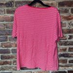 Jennifer Moore  Vintage 90's Red Striped Short Sleeve T-Shirt Women's Size 2X Photo 4