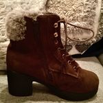 Top Moda EUC Top Modo Dark Wman's Brown Lace & Zip Ankle Boots. Size:7 Photo 4