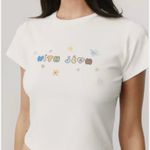 With Jean  Floral Graphic Crop Top Size Small VGUC Photo 0