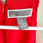 Chelsea28  Floral Ruffle Halter Dress with Slit, Red/White, Tropical, Size XS Photo 8