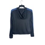 Adidas VTG Y2K Clima365 Women’s Black Blue 3-Stripes Full Zip Hoodie Jacket L Photo 3