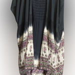 Lane Bryant  Black and Cream Maxi Dress with Sheer Kimono Photo 0