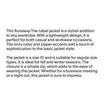 RUNAWAY THE LABEL - Women's Off Duty Ivory Jacket Size 10 Retail $120 Photo 8