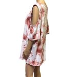 Naïf Keyhole Cold Shoulder Short Sleeve Tie Dye Soft Stretch Pink Top Womens 3X Photo 3