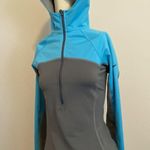Nike #6 Gray and Turquoise Women's ProDry-Fit Quarter Zip Hoodie, Sz; XS Photo 1