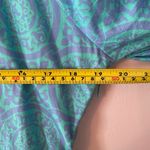 Gretchen Scott Blue Viviers Tiered Maxi Dress Short Sleeve Flowy Cotton Small Photo 8