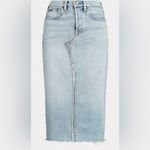 Ralph Lauren Polo  Women's Light Wash Denim Slit Pencil Style Skirt Size 32 Photo 3