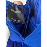 Bershka  blue velour mini dress US Small Photo 2