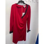 Brand New KG Women's Size 14 Black Red KG Semi Wrap Mini Dress Photo 1