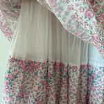 Love Shack Fancy  Caressa Floral Print Tiered Ruffle Maxi‎ Dress Candy Heart Size M Photo 8