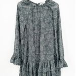 Likely  Hanner Floral Print Long Sleeve Ruffled Slate Mini Dress Size 2 Photo 1