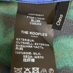 The Kooples  Silk Crossover Peplum Top Winter Night M NWT Photo 6