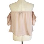 American Eagle  Blush Pink Satin Off Shoulder Blouse Size XS Summer Cute Trendy Photo 6