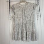 Monteau Paige White Mid Rise Shorts Size 32 & Dotted Ruffled Tiered Top Size XL Photo 1