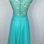 Handmade Mint Green Blue Lace Chiffon Short Mini A Photo 8