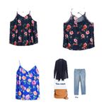 Stitch Fix  Brand Strappy Blue Floral 2 Pc Tank Bundle Size 2x Photo 1