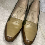 Florsheim Ramblers olive green/tan/brown Block Heels Leather Pumps Size 6 Green Photo 0