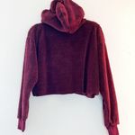 Urban Outfitters  Hoodie Plum Sherpa/ Teddy Cropped Hoodie Sz M NWT Fleece Cozy Photo 10
