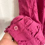 Soft Surroundings Womens Shirt Blouse Mauve Embroidered 3D Flower Size Medium Photo 7