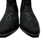 JustFab Cowgirl Boots Black Vegan Suede Western Mid Calf Floral Detail Women’s 9.5 NEW Photo 5